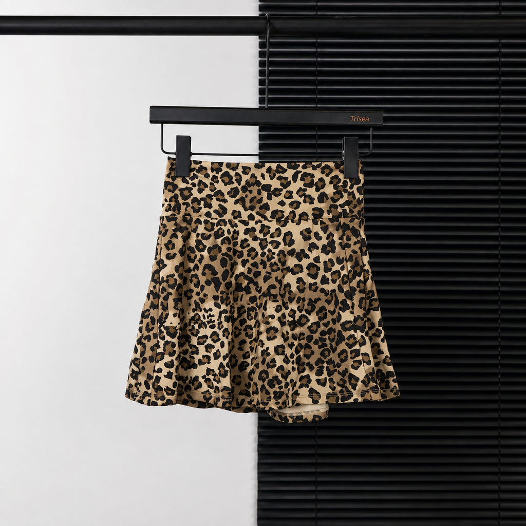 L6368# Women Leopard Print Skirts