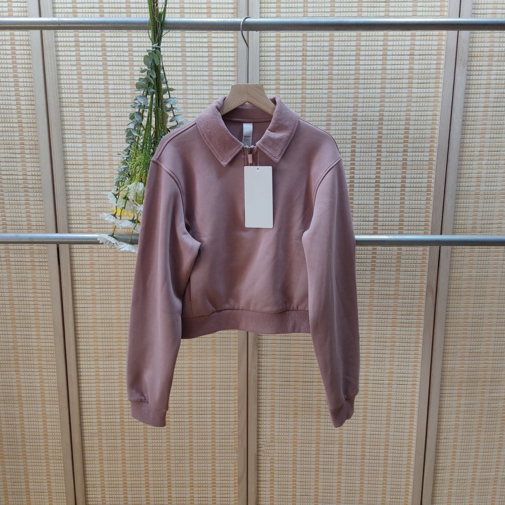 L5393# FB Women Half Zipper Pullover