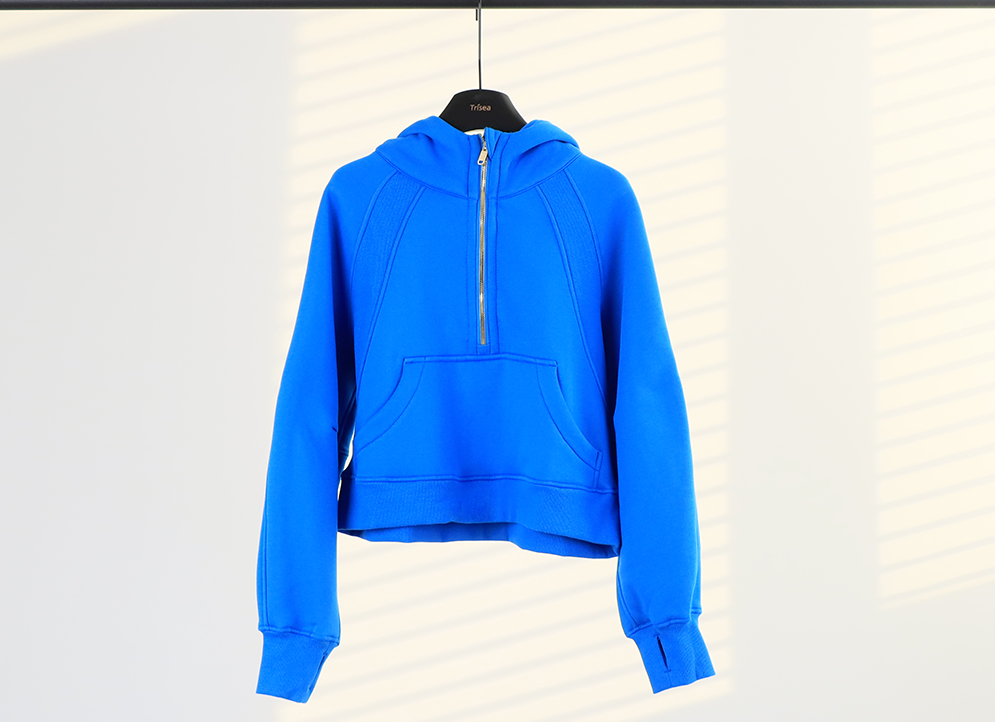 L5864# Women Half zipper Hoodies