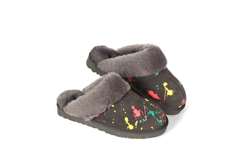 E3401# Cow Leather Slipper