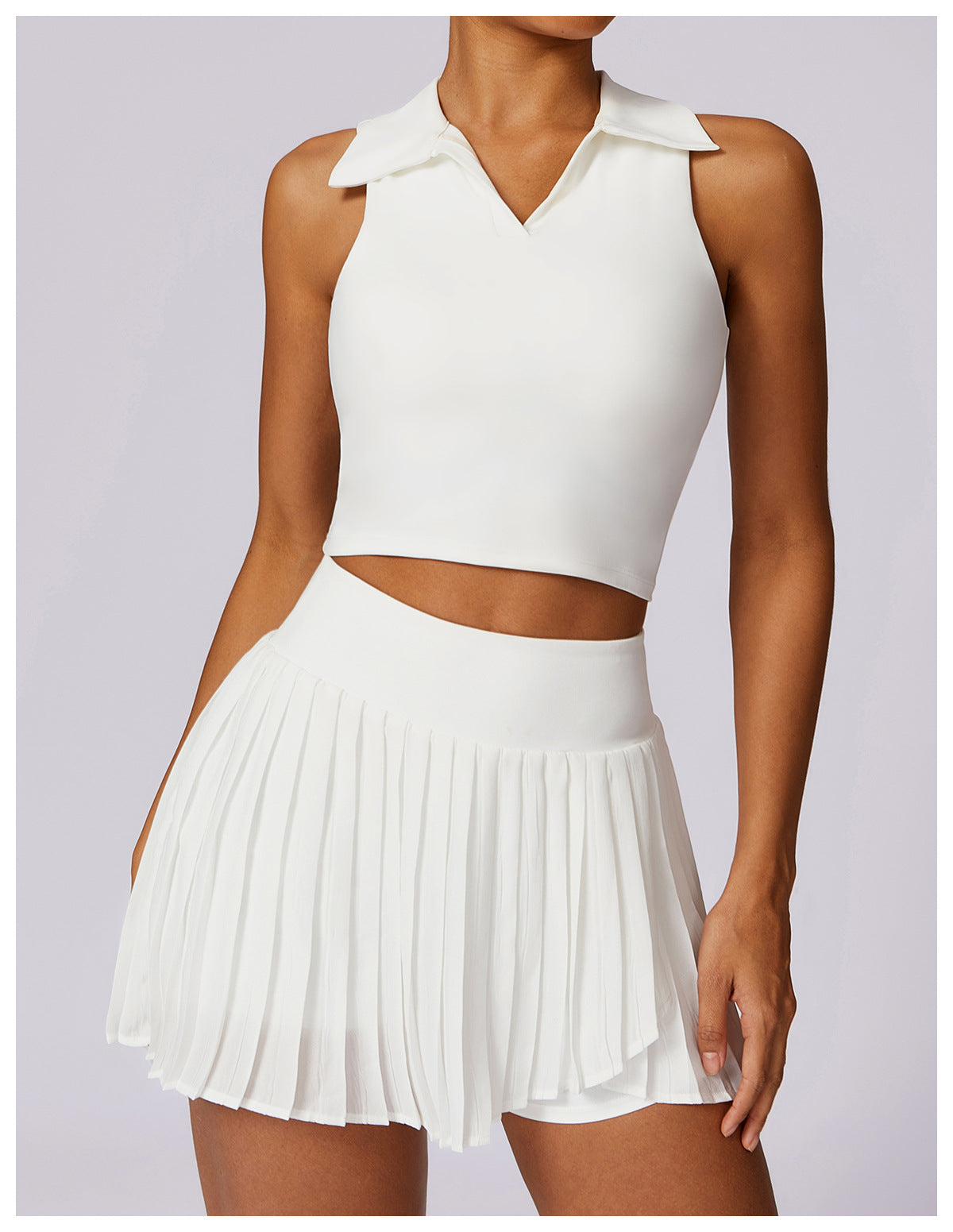 143 #AL Yoga Vest Skirt Set