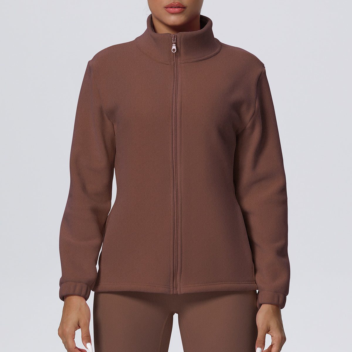 1685#A 3D Silver Women Fleece Jacket