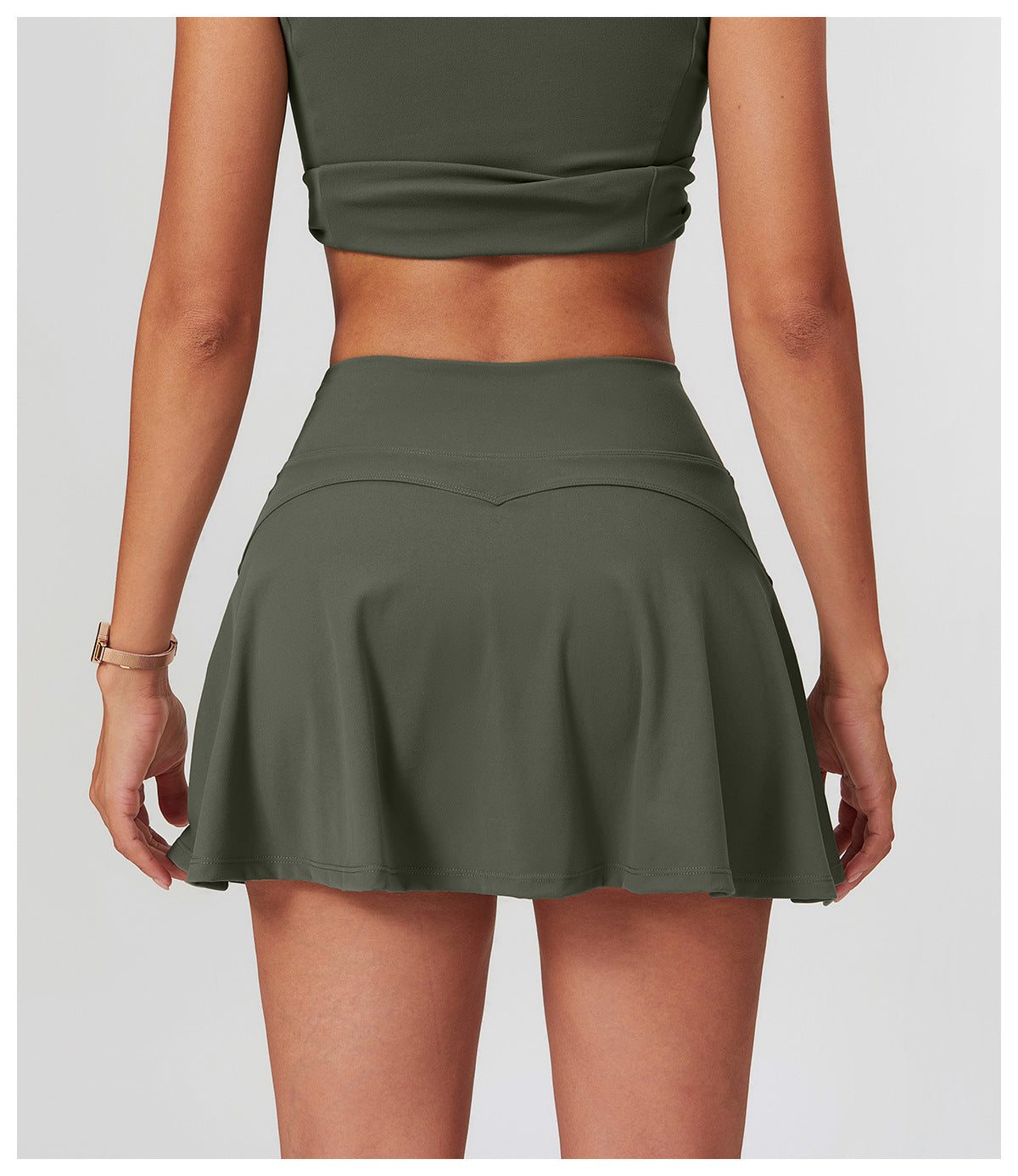 451# AL Women Yoga Tank And Skirts Set