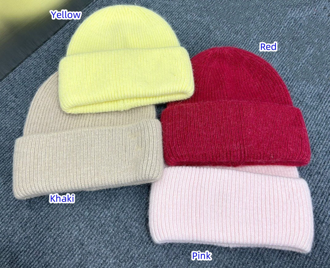 E3448# Rabbit Fur Knitted Hat