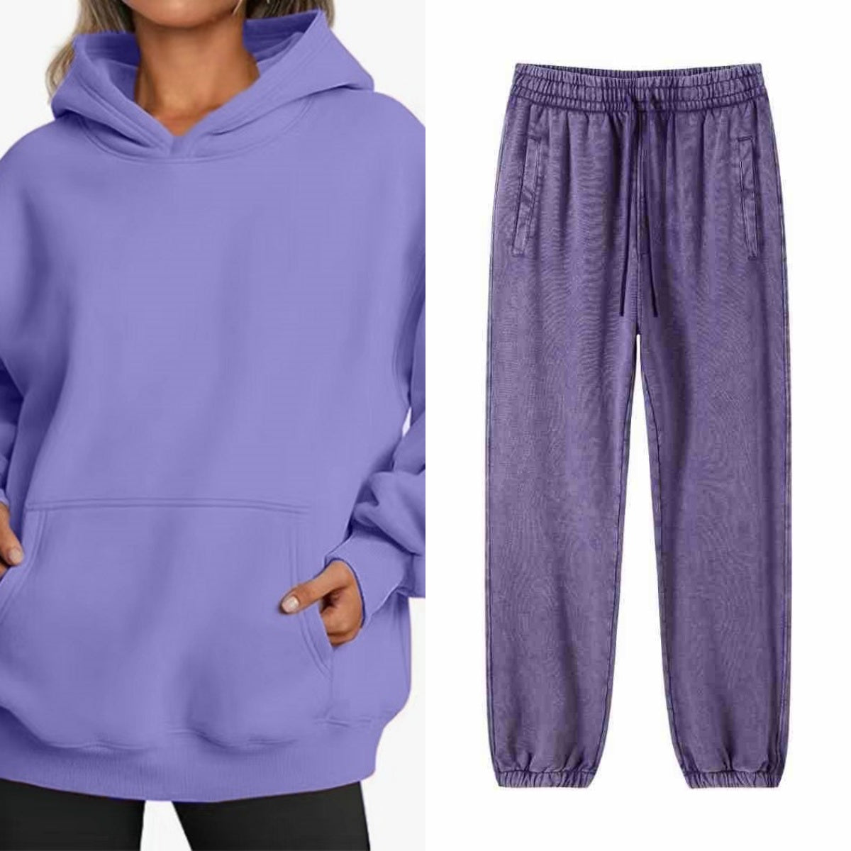 E3651#Large Size Embroidery Hooded Sweatshirts and Pants