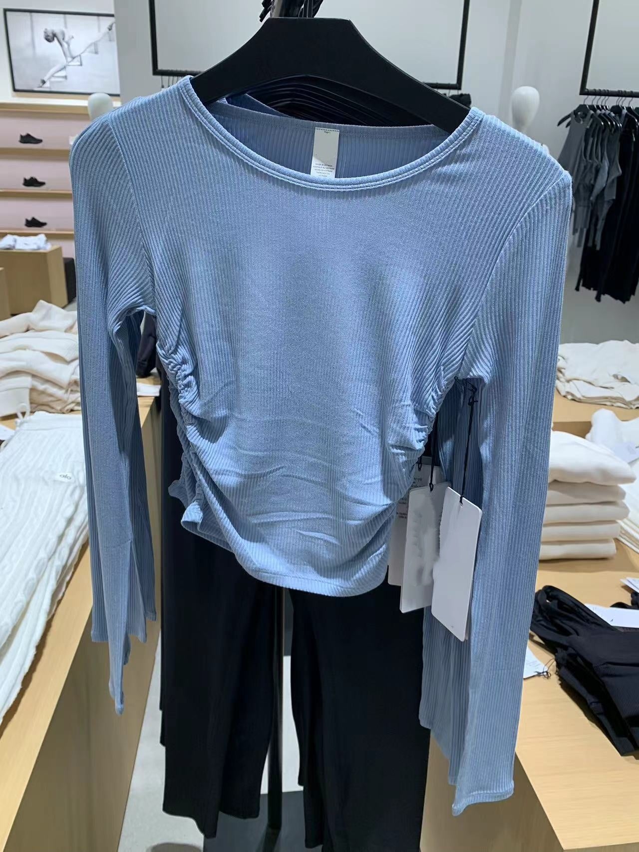 1424# A Women Yoga Long Sleeve Shirts