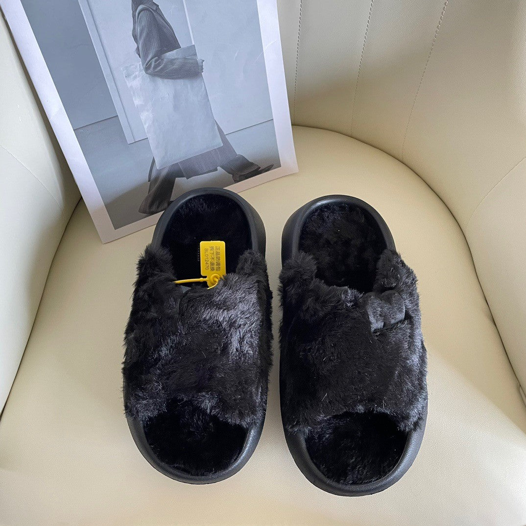 3432#Fashion fur slippers