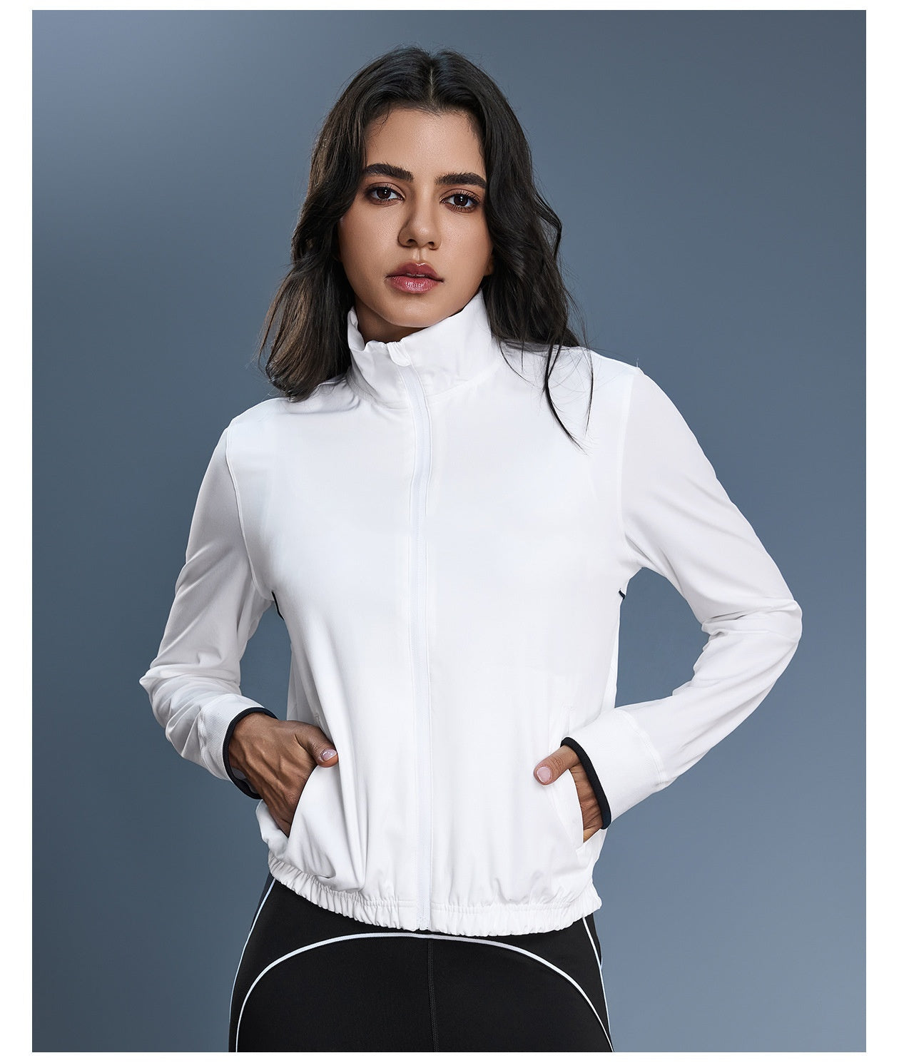 L5682# Embroidery Tennis Track Jacket