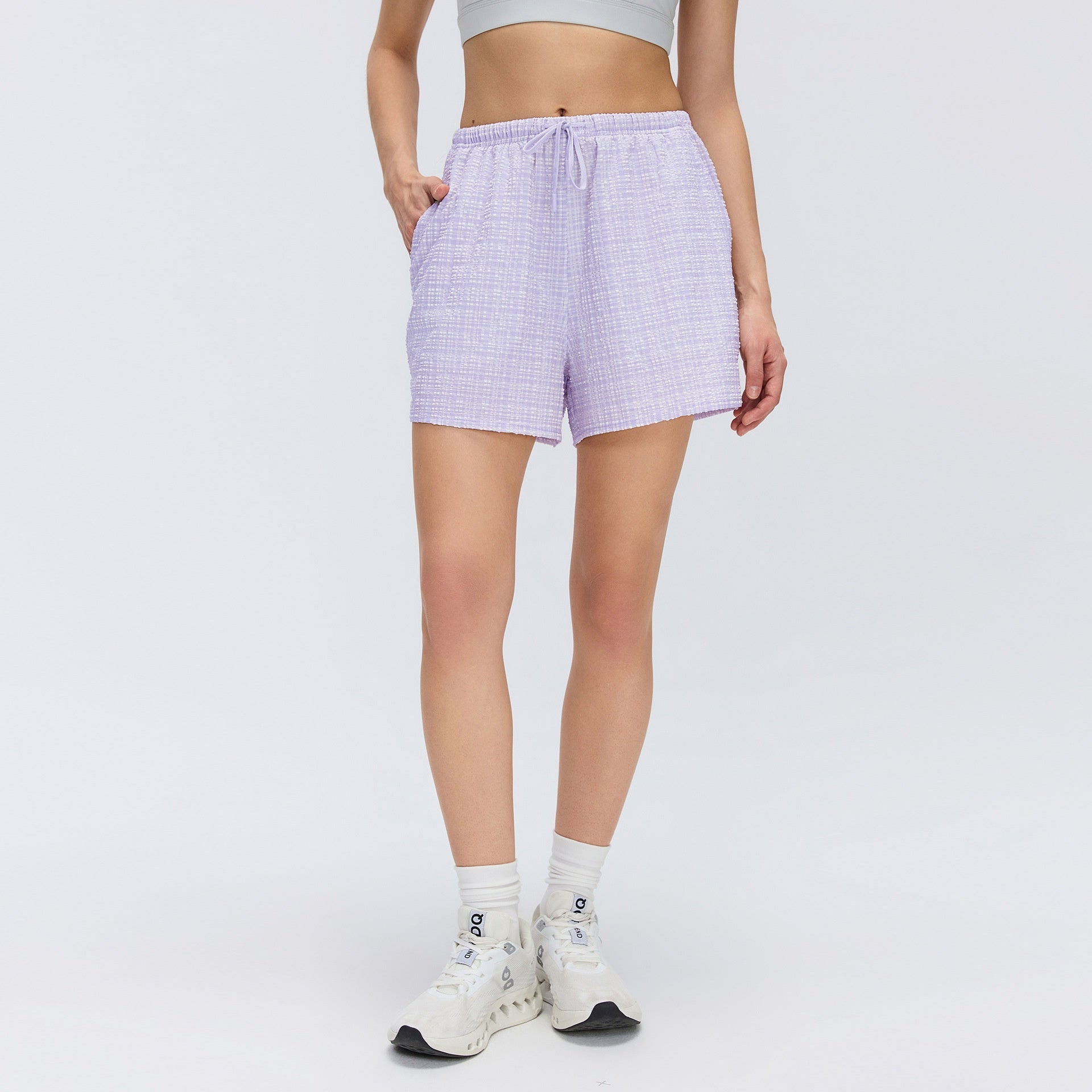 L6109#  Mid-Rise Pull-On Shorts