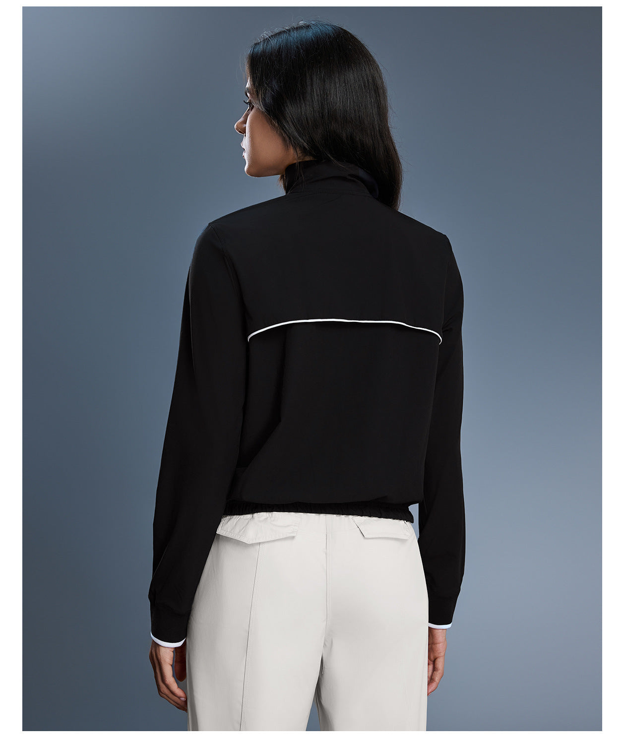 L5682# Embroidery Tennis Track Jacket