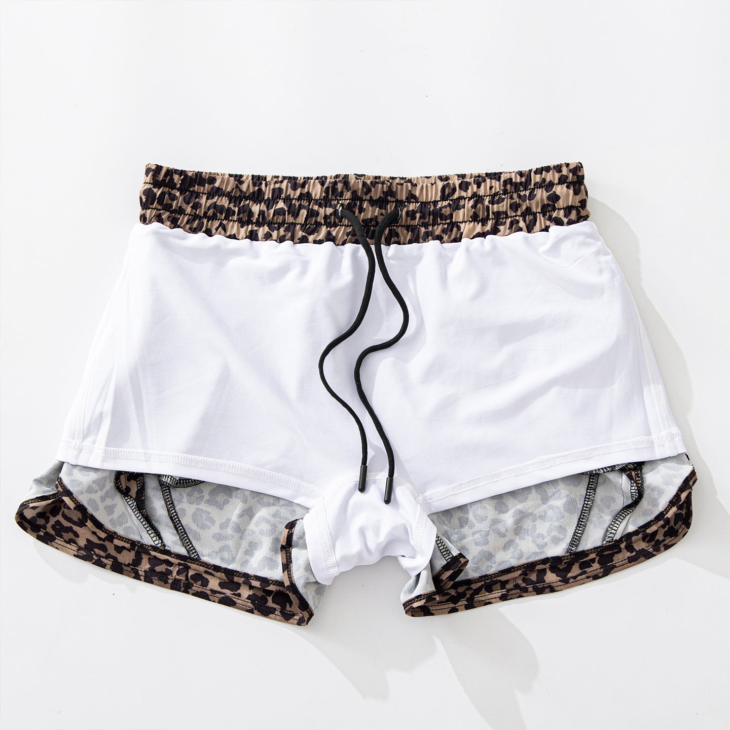 L6139#  Women Yoga Leopard Shorts