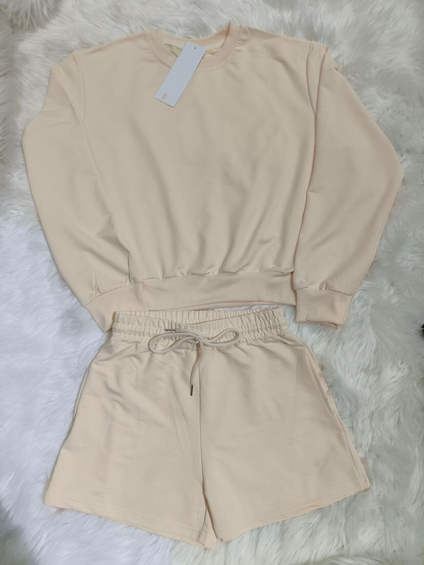 1933# A Women Yoga Sweatshirts Shorts Set