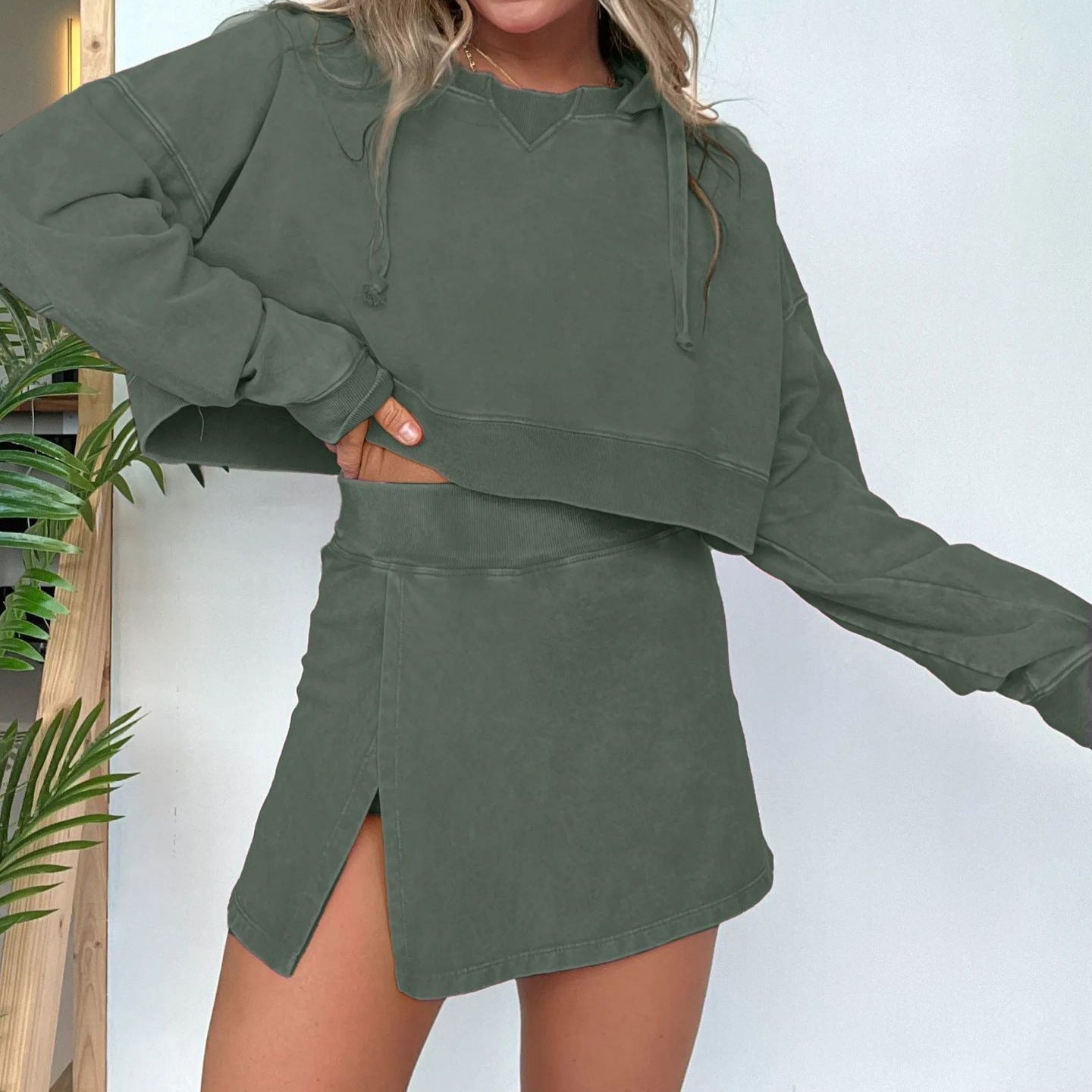 575# A Women Hoodies Skirts Set