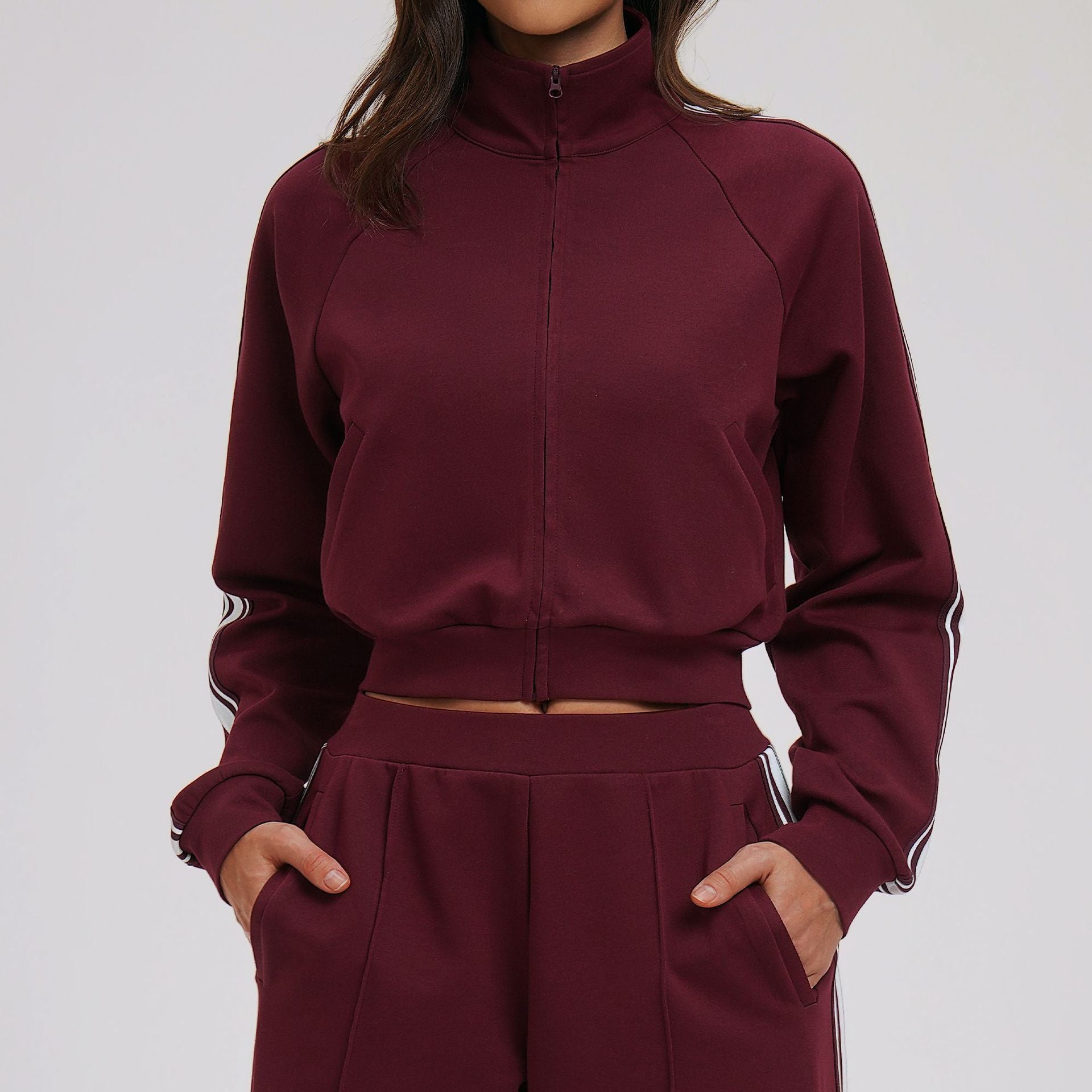 1757#A Same color Embroidery  Women Yoga Jacket or Pants