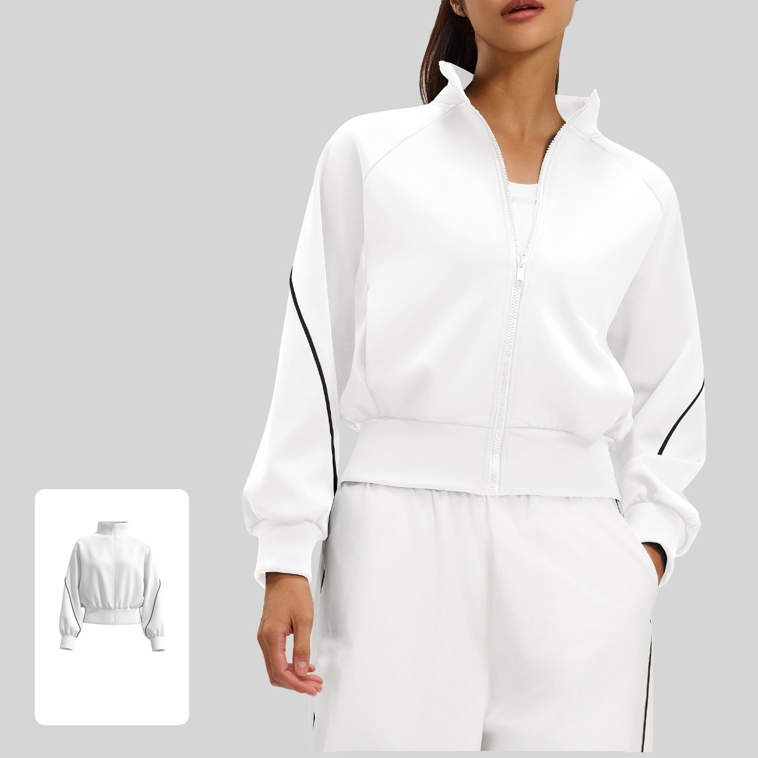1641#A 3D SIlver  Women Jacket