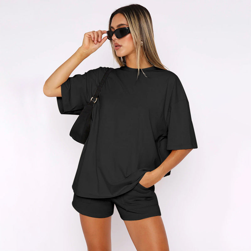 1412#A Women Yoga Shirts Shorts Set
