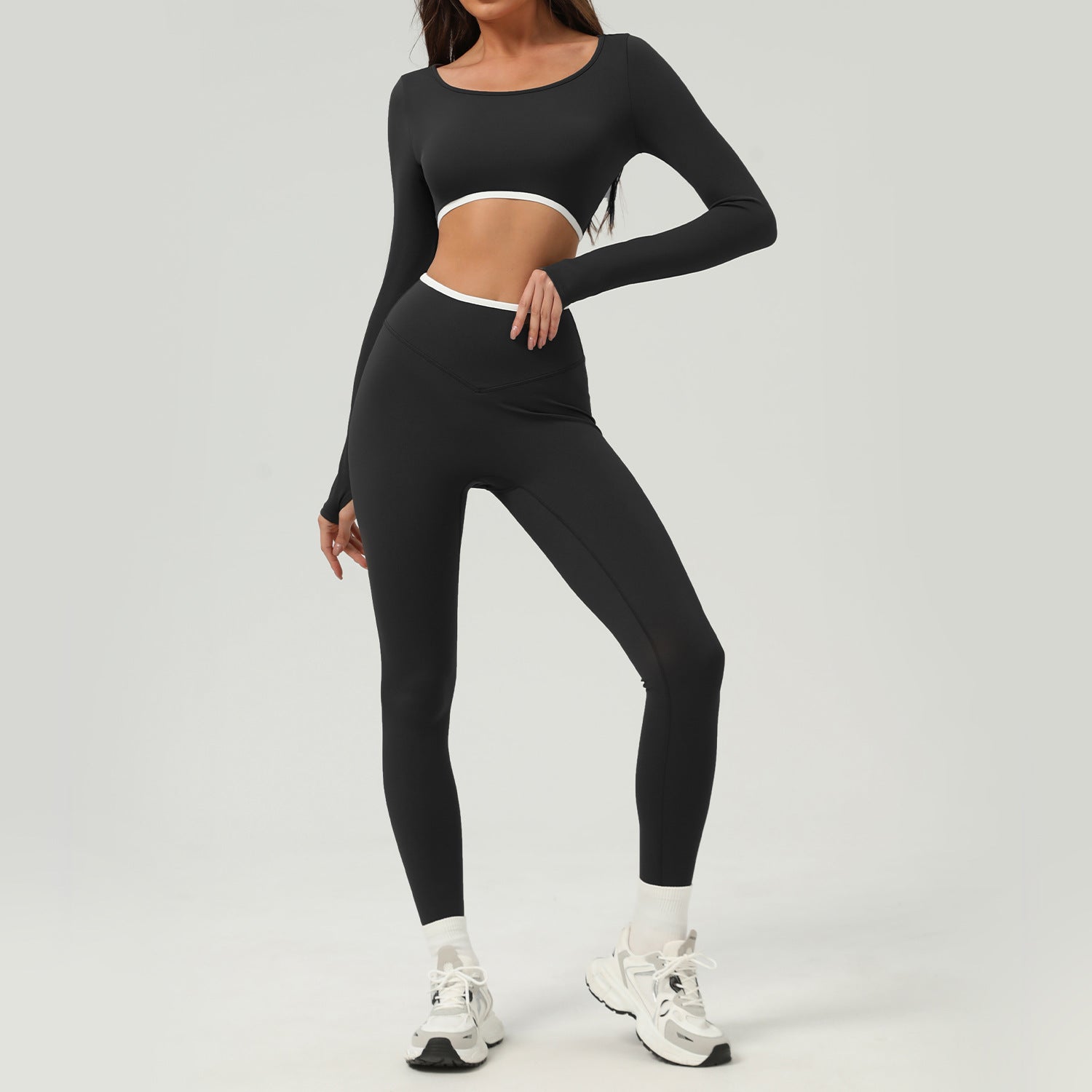 826# A Women Yoga Shirts Pants Set