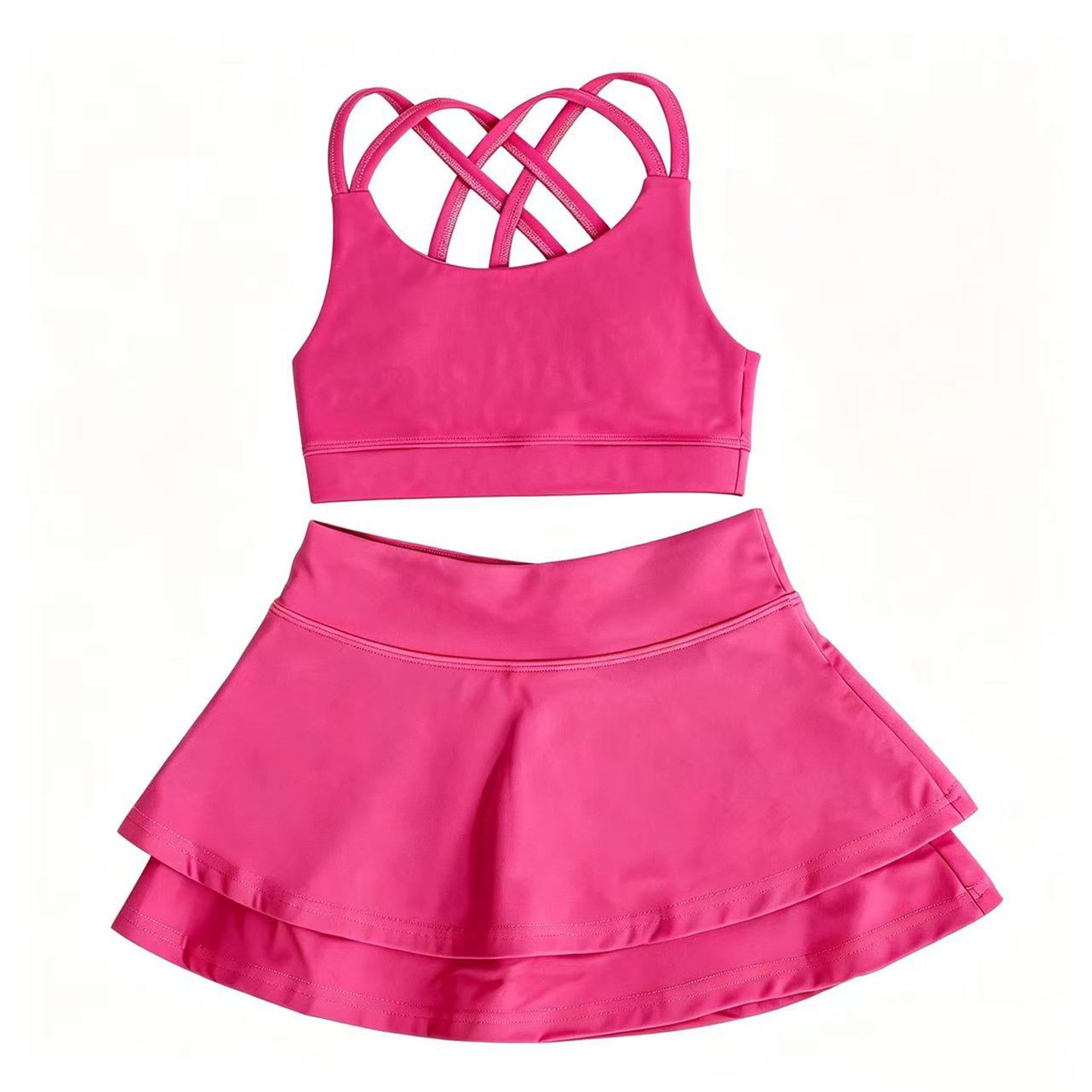 L6189#  Kids Bra Skirts Set