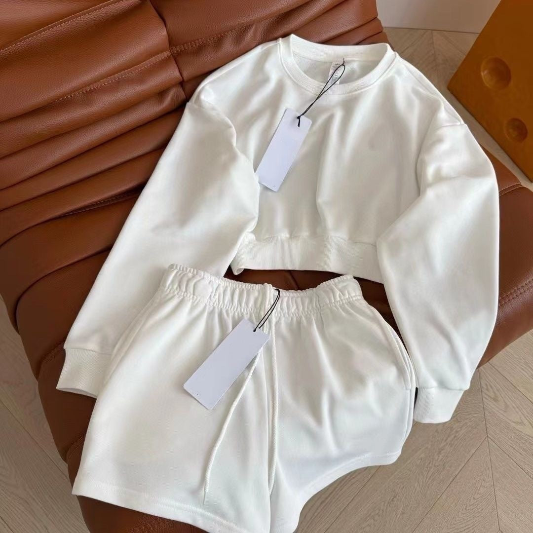 1933# A Women Yoga Sweatshirts Shorts Set