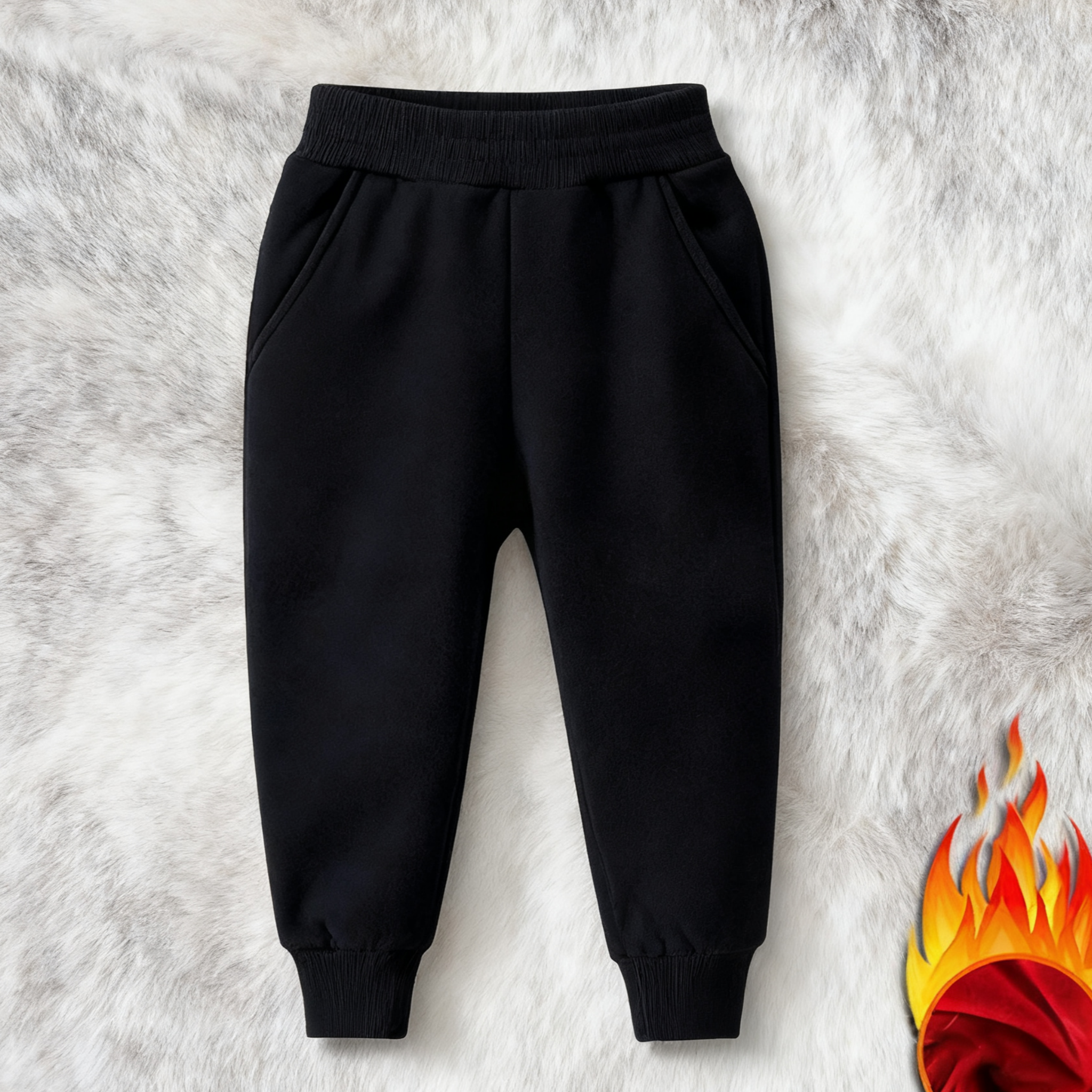 1521# A 3D  Kids Silver Fox Fur Pants