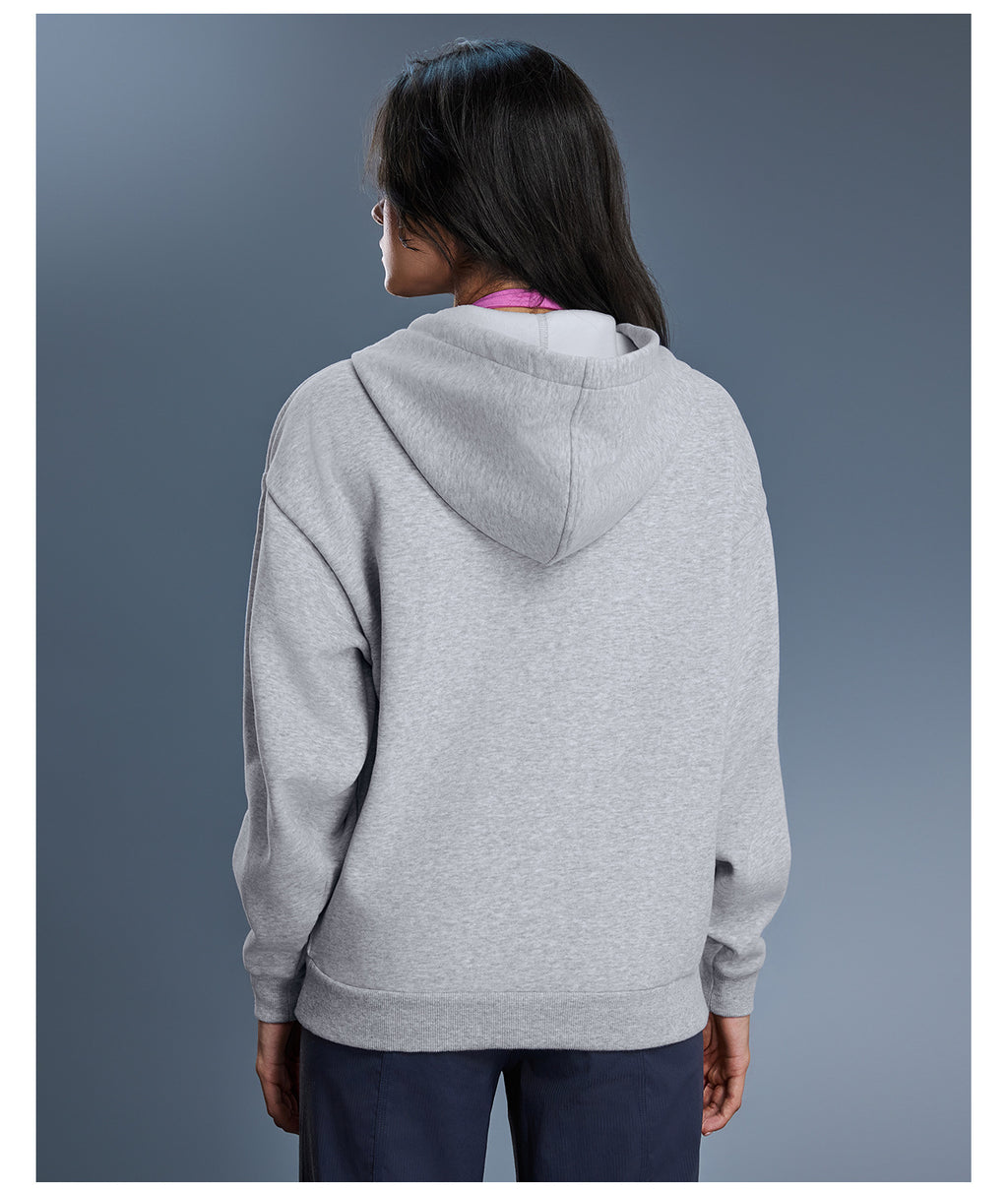 1469#A 3D Silver Logo Women Fleece Zipper Jacket