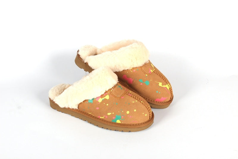 E3401# Cow Leather Slipper