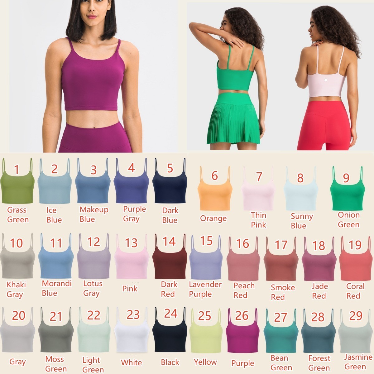 1225-1# 29Colors Yoga  Tank