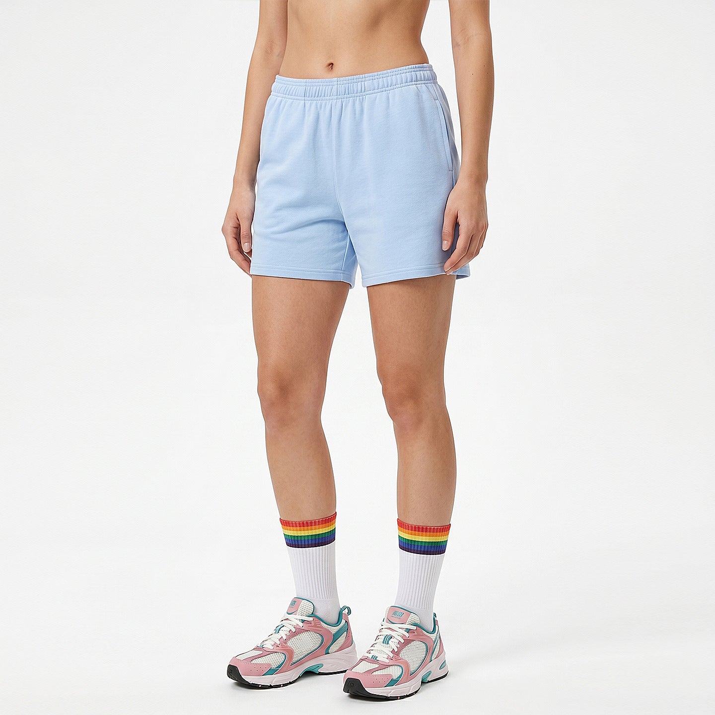 2447# A 3D Silver Unisex Sports Shorts