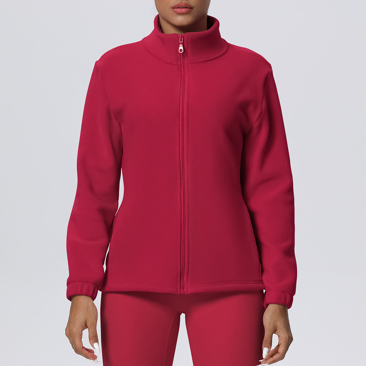 1685#A 3D Silver Women Fleece Jacket