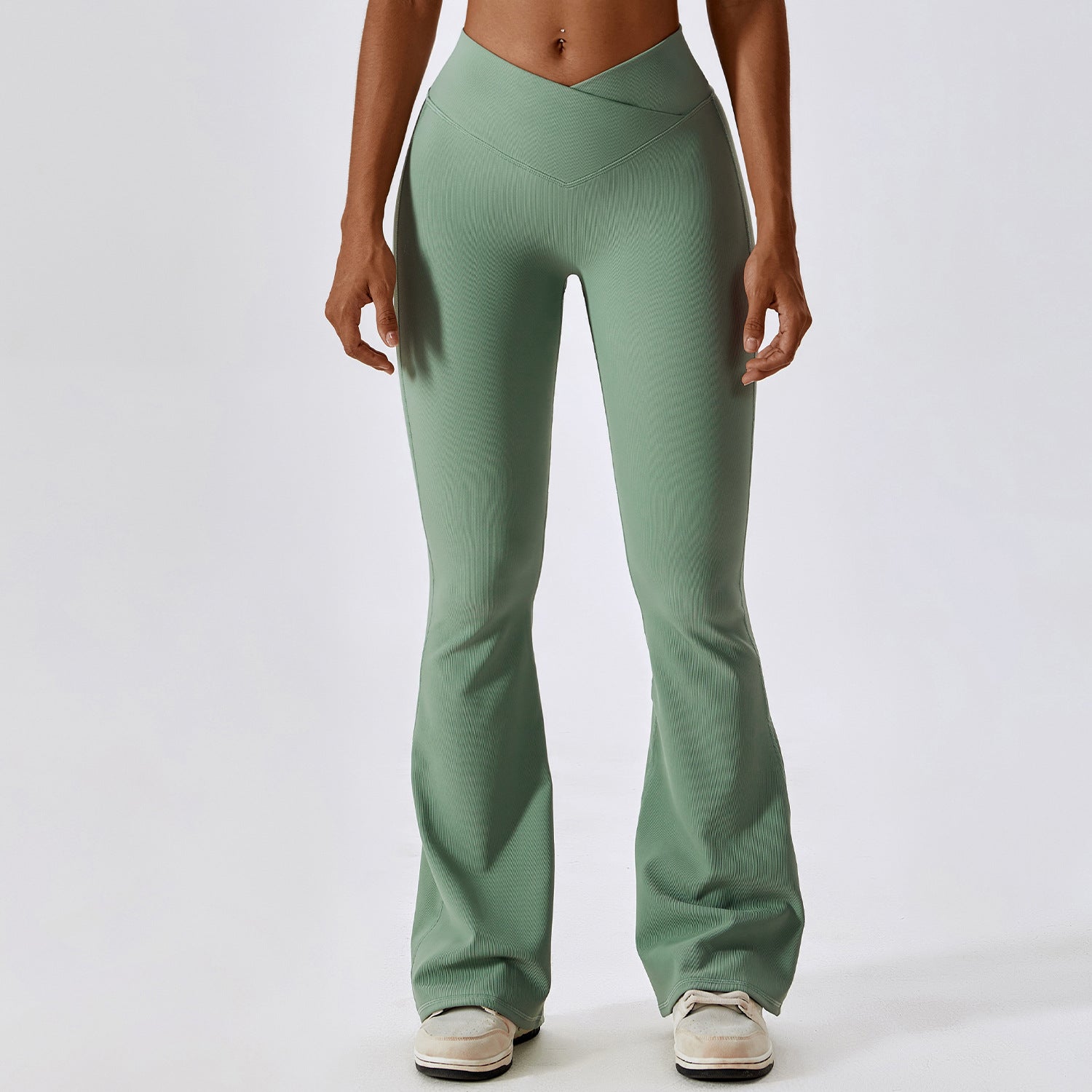 120#AL Bra and Flare Pants Set