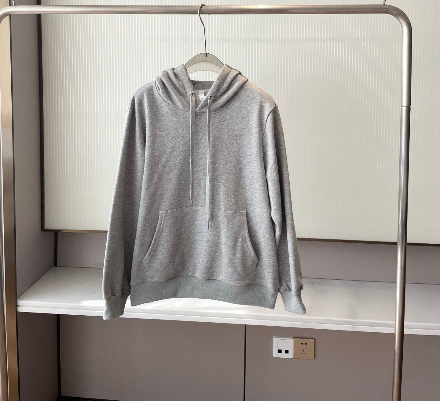 2342# A Unisex 3D Silver Hoodie