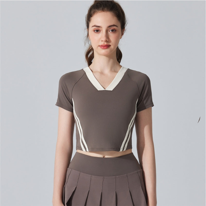 439# AL Women Yoga Shirts Skirts Set