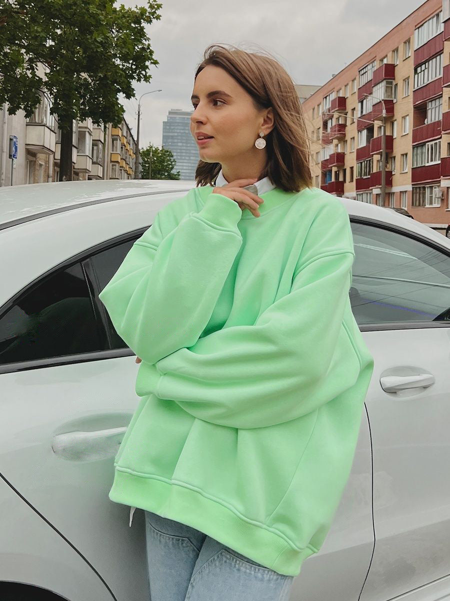 1438#A 3D LOGO Women Loose Sweatshirts