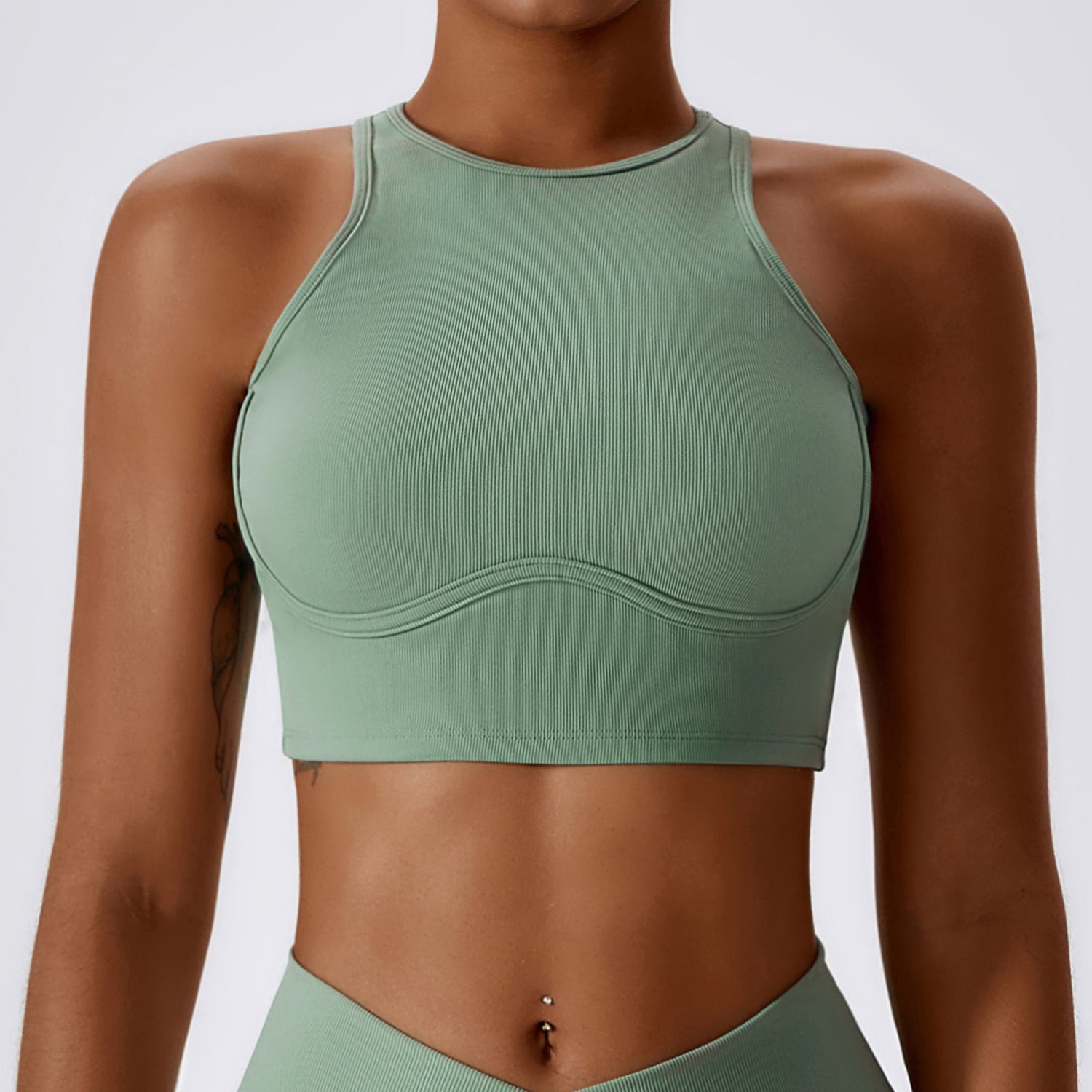 120#AL Bra and Flare Pants Set