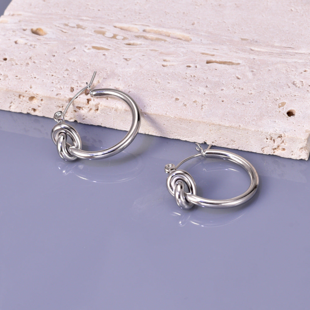 E2652# Titanium Steel Earrings and Necklaces