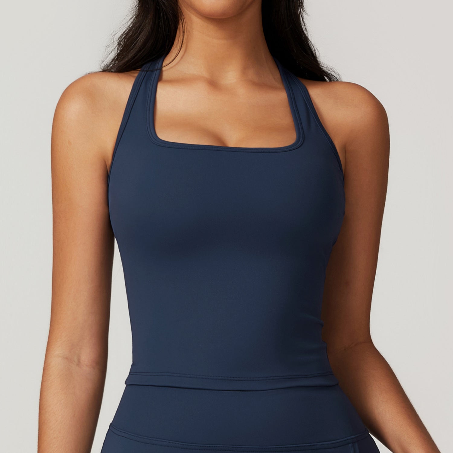 436# AL Women Yoga Tank Skirts Set