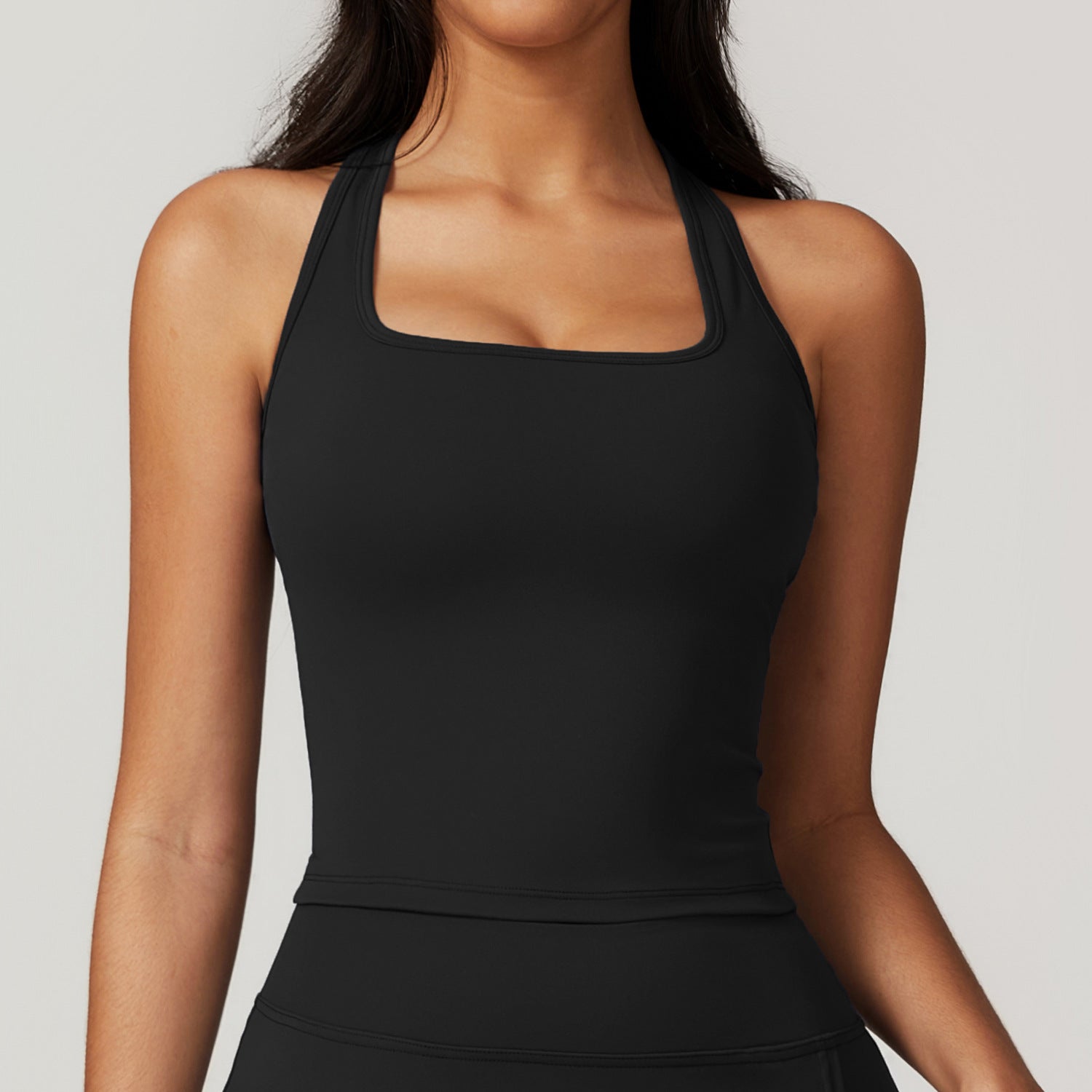 436# AL Women Yoga Tank Skirts Set