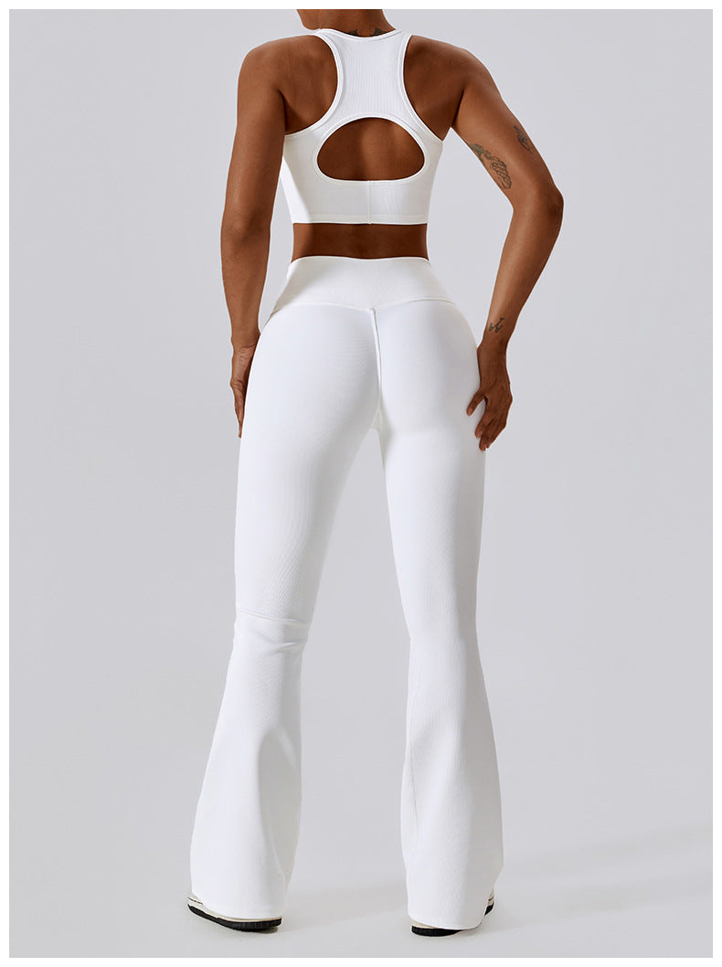 120#AL Bra and Flare Pants Set