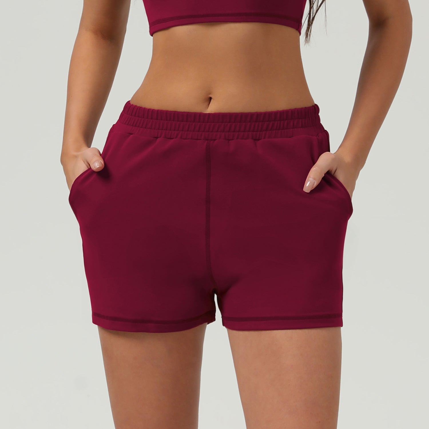 802# A Women Yoga Top Shorts Set