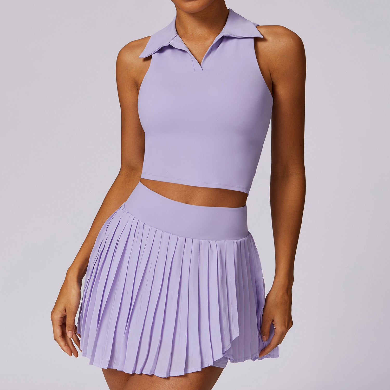143 #AL Yoga Vest Skirt Set