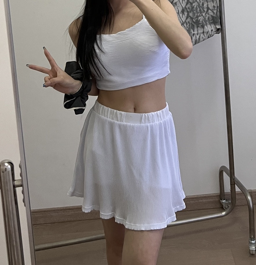 829# A Women Yoga Bra Skirts Set