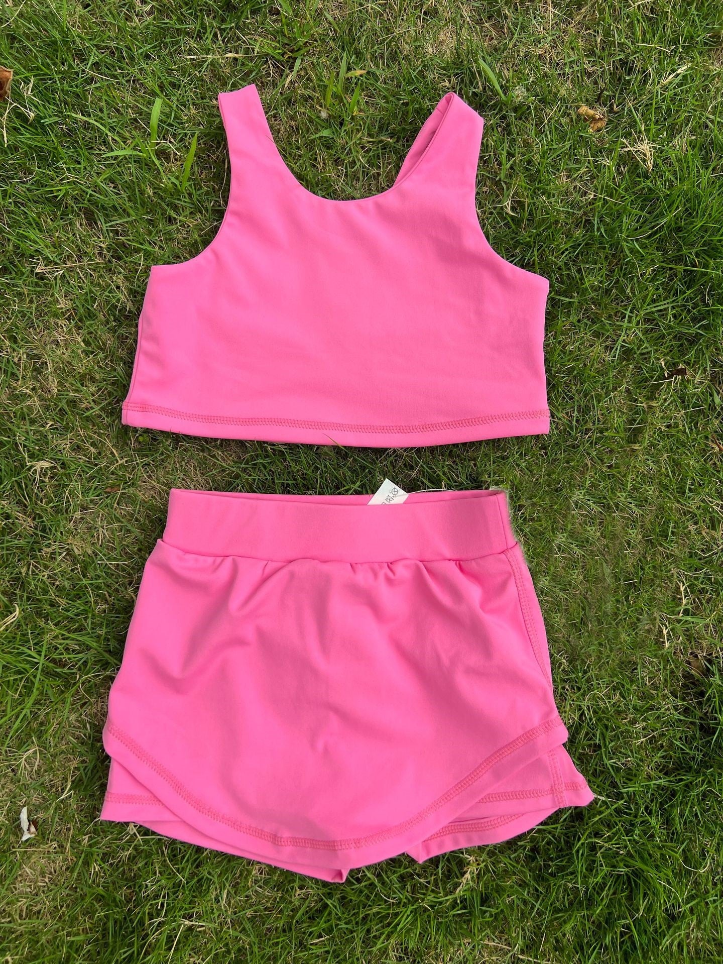 L6077# kids Top and Shorts Set