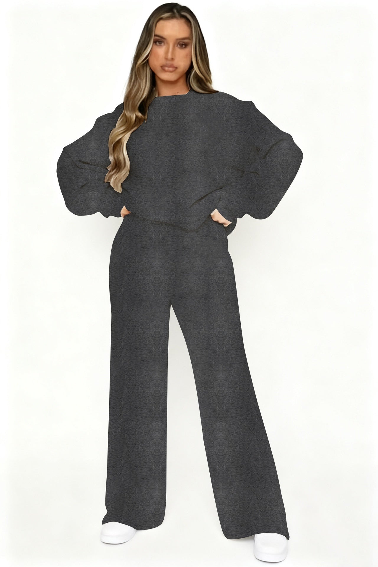 2297# A Women Polyester Pullover+ Jogger Set