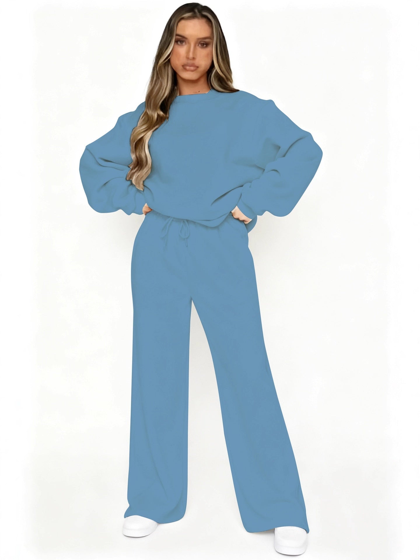 2297# A Women Polyester Pullover+ Jogger Set