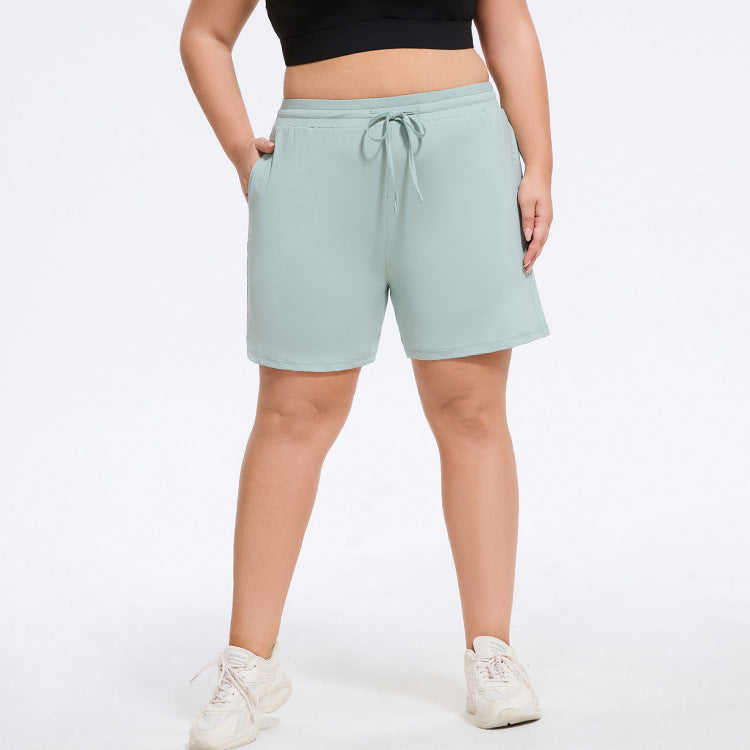 L4592# Women Large Size Yoga Shorts