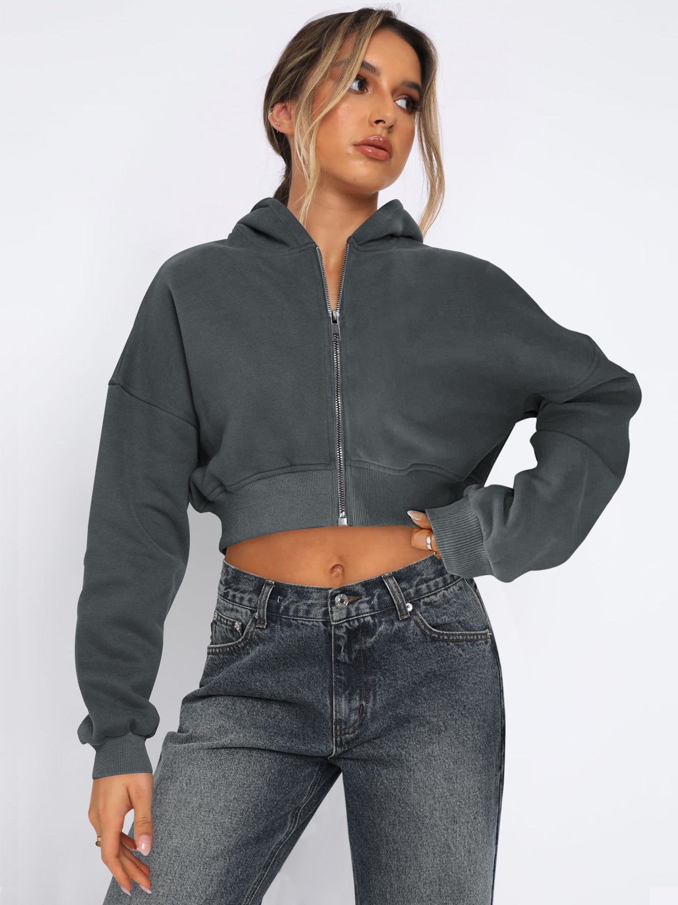 1741# A 3D LOGO Women Yoga Jacket