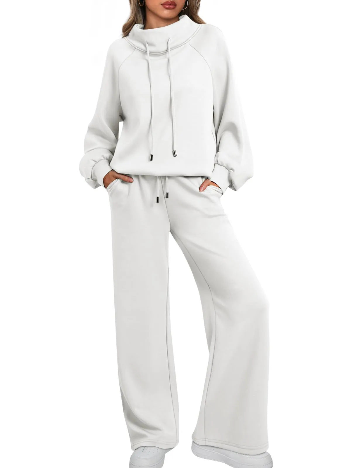 1662#A 3D Silver Logo Hoodies Pants Set