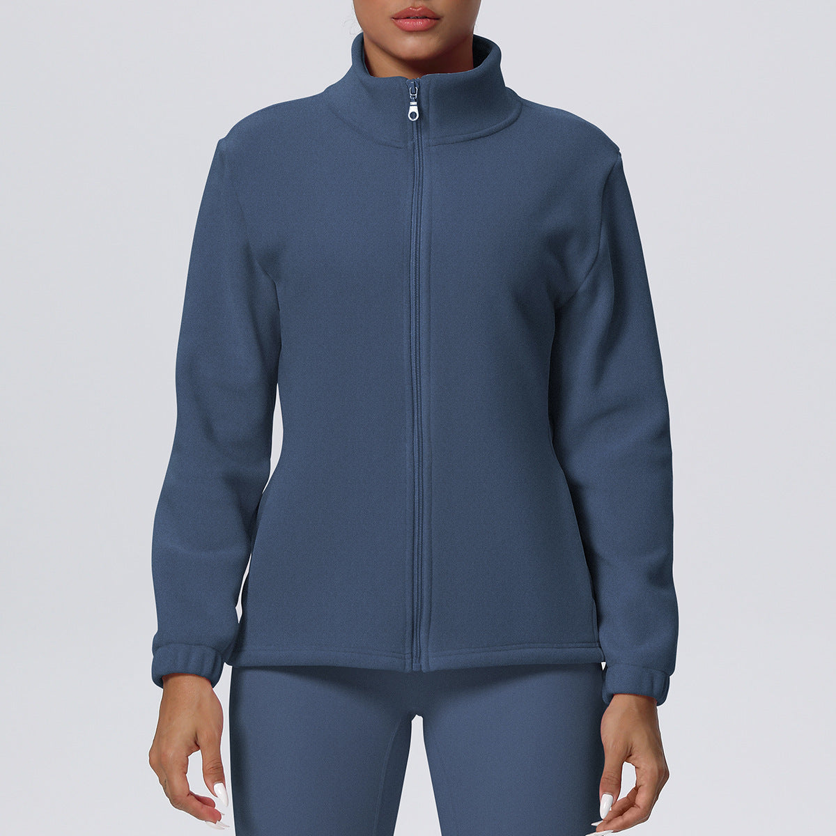 1685#A 3D Silver Women Fleece Jacket
