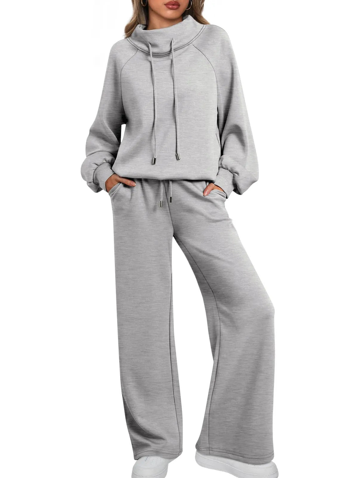 1662#A 3D Silver Logo Hoodies Pants Set