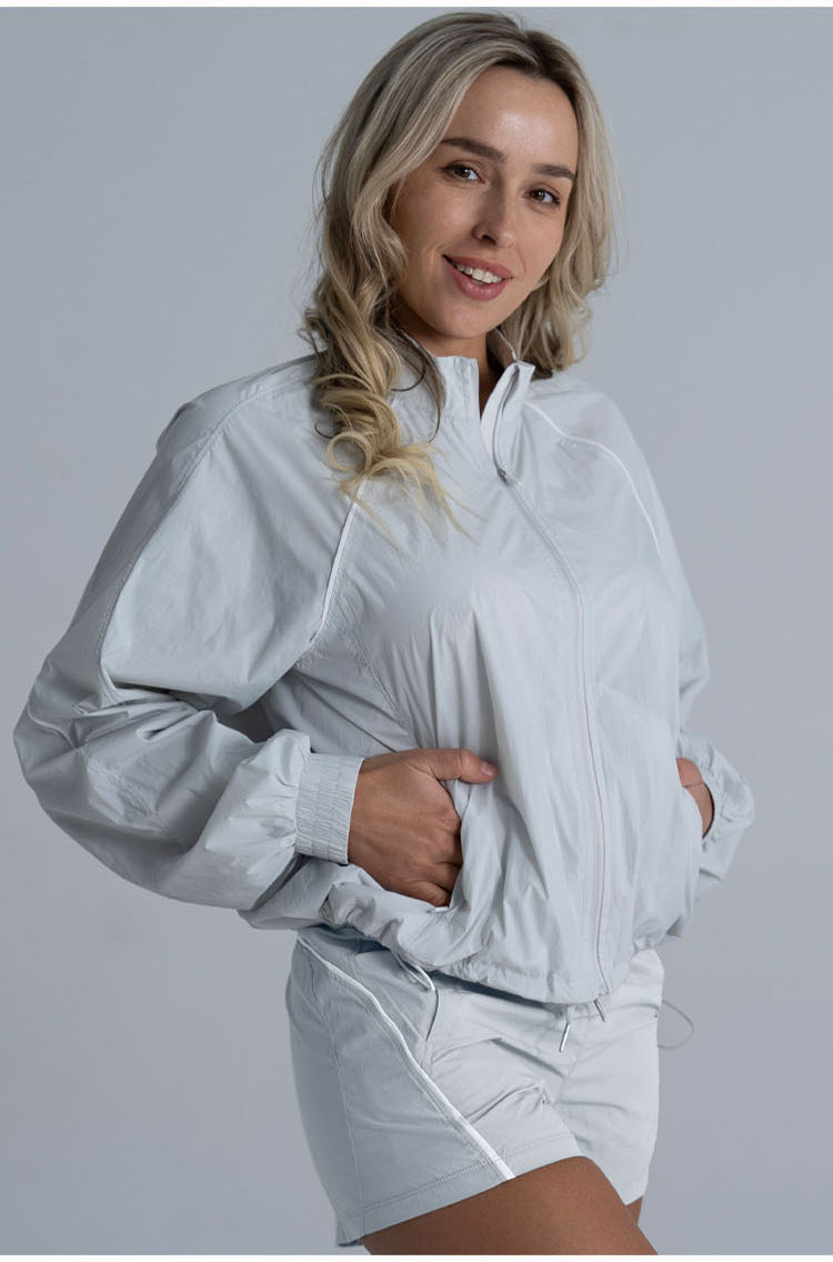 L5650# Women Jacket Shorts Set